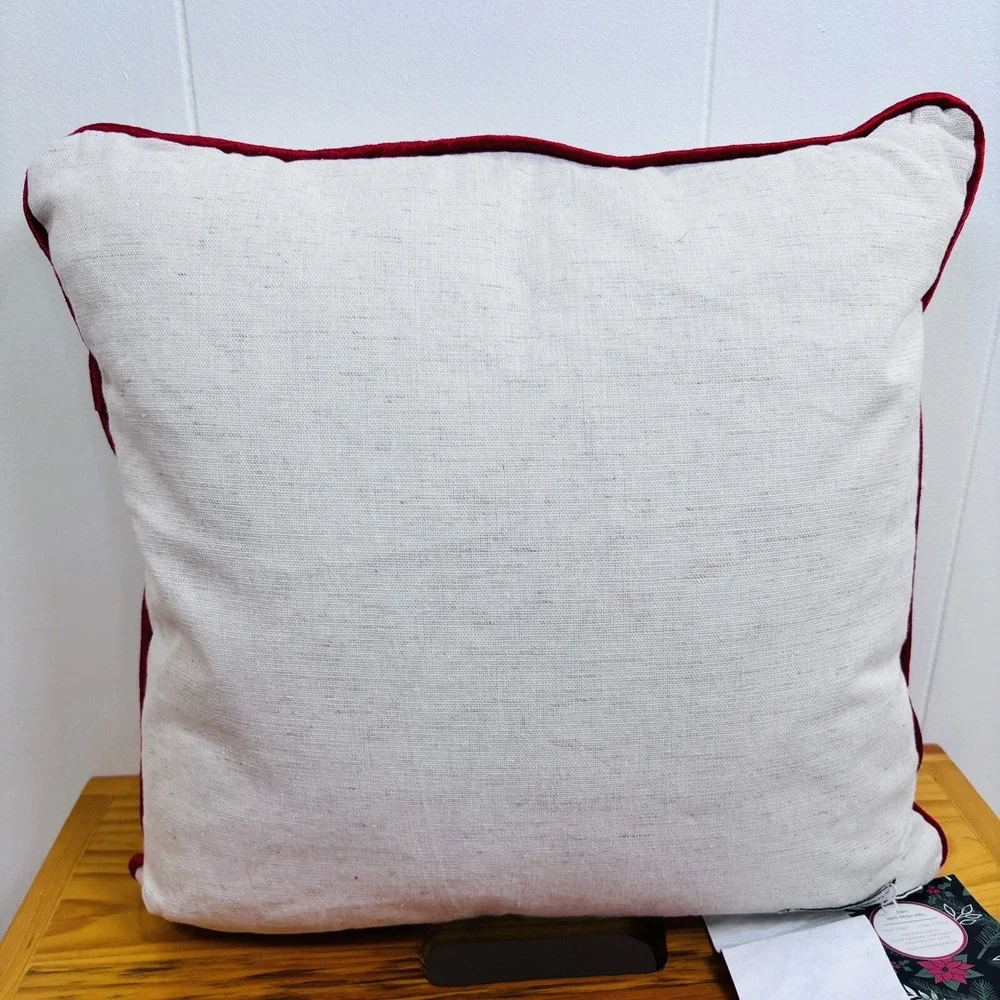 NEW Christmas Throw Pillow Red Little Merry Christmas Truck by‎ Secret Celebrity